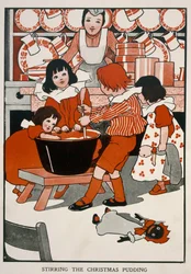 Weihnachtspudding rühren